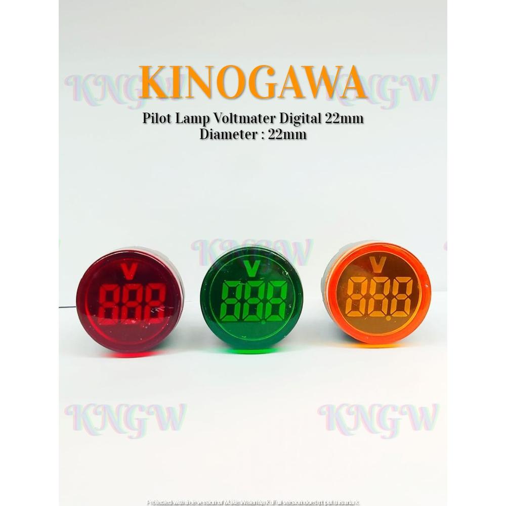 Jual Pilot Lamp Voltmeter 22Mm Digital Kinogawa Lampu Panel Indikator