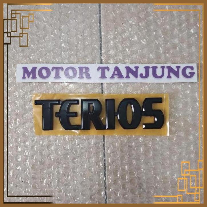 Jual EMBLEM TULISAN TERIOS WARNA HITAM DOFF HITAM GLOSSY SATUAN