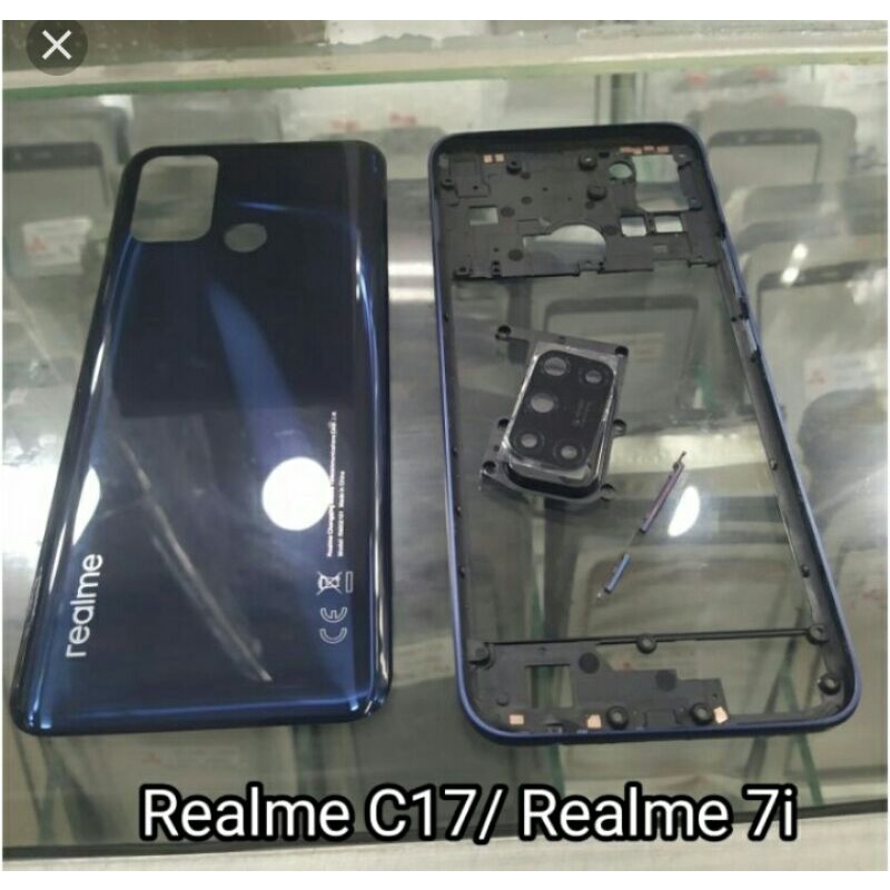 Jual BackDoor BackCover Casing Tulang Tengah Fullset Realme C17