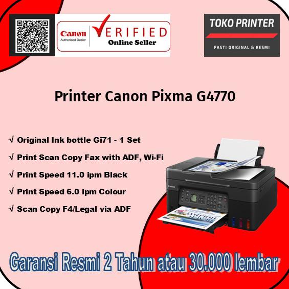 Jual Printer Canon Pixma G4770 G 4770 Penerus G4010 Resmi Tinta