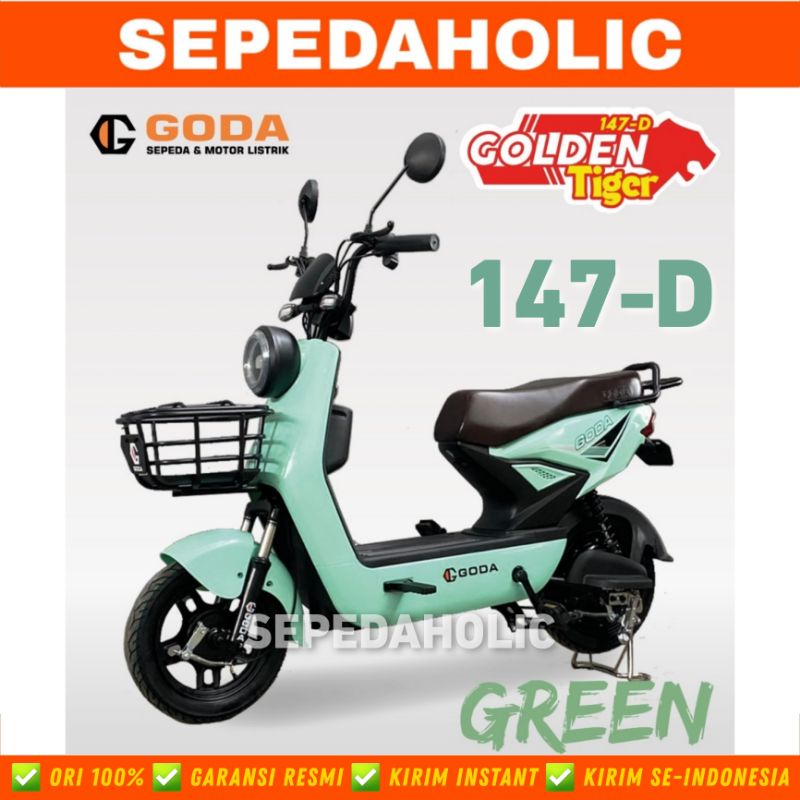 Jual Sepeda Listrik GODA 147 D 147D GOLDEN TIGER 500 Watt Baterai Bisa