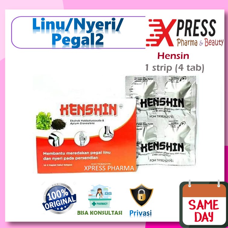 Jual Xpress Henshin Strip Isi Tablet Obat Nyeri Sendi Tulang Pegel