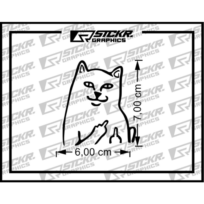 Jual Stiker Cutting Kucing Fuck You Shopee Indonesia