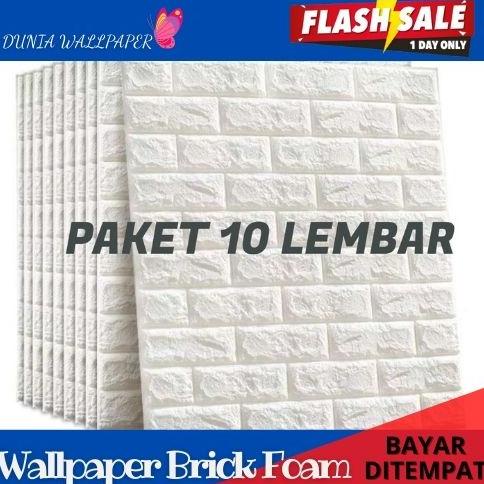 Jual Paket Lembar Wallpaper D Modern Foam Batu Bata Wall