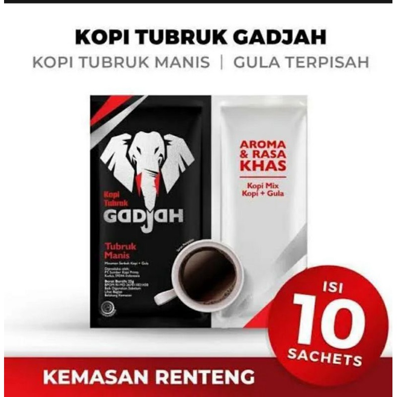 Jual Kopi Tubruk Gadjah Manis Isi Saset Shopee Indonesia