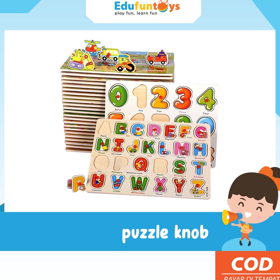 Jual Y 8K Edufuntoys PUZZLE KNOB Hijaiyah Mainan Edukasi Puzzle