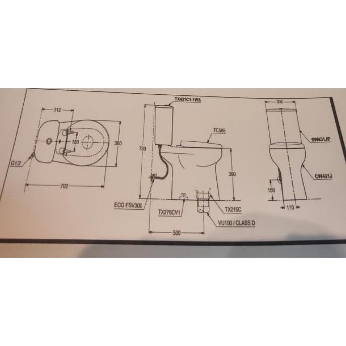 Jual Miliki Toto Closet Duduk Cw J Sw Jp Tutup Tc Complite