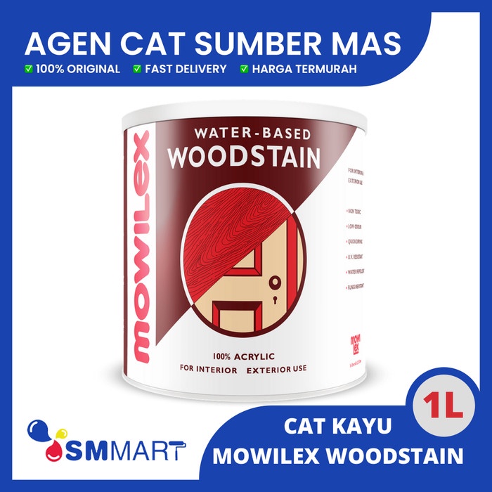 Jual Mowilex Woodstain Water Based Cat Kayu Water Based Kg Shopee