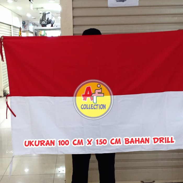 Jual Bendera Merah Putih Bahan Drill 100 Cm X 150 Cm PREMIUM