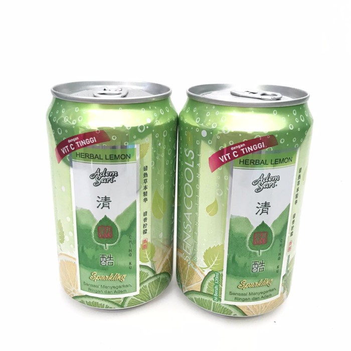 Jual Minuman Sparkling Herbal Adem Sari Herbal Lemon Ching Ku 320 Ml