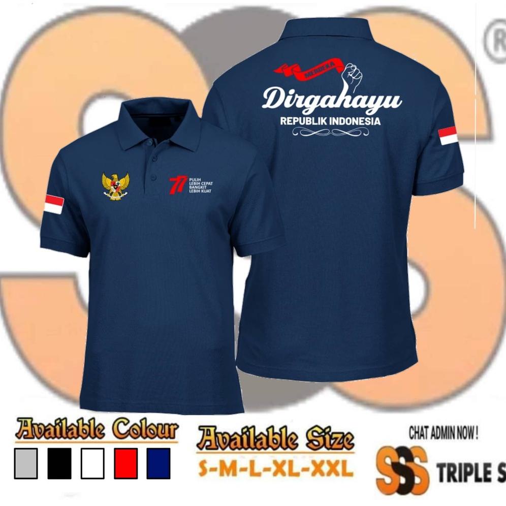 Jual Polo Shirt Kaos Kerah Dirgahayu Republik Indonesia Hut Ke