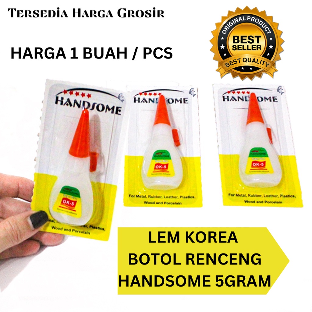 Jual Lem Korea Botol Renceng Gr Handsome Super Glue Cair Tetes