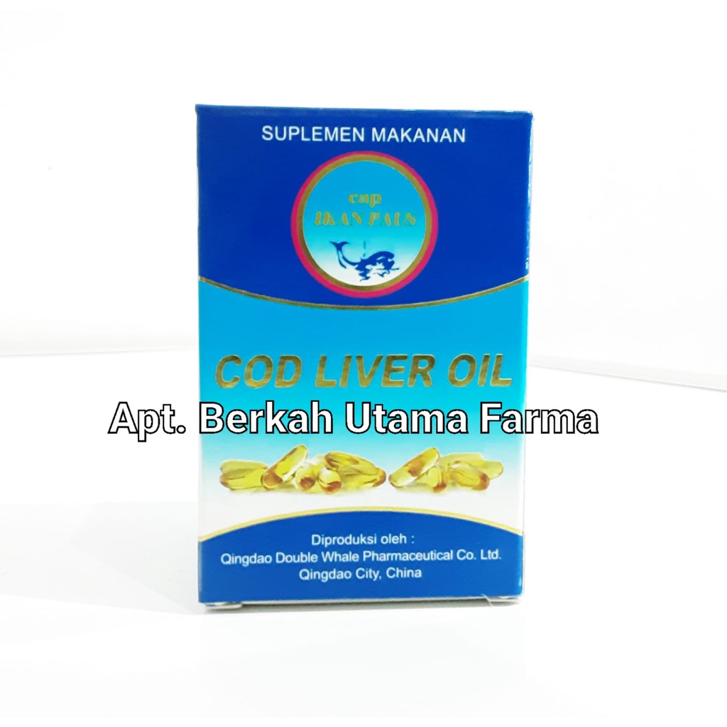 Jual Cod Liver Oil Cap Ikan Paus Botol Isi 100 Kapsul Lunak Shopee