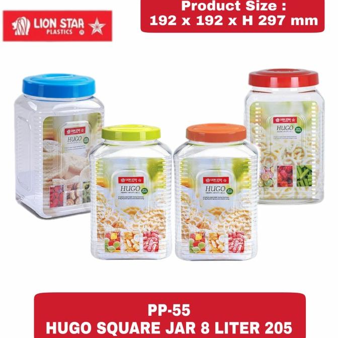 Jual Hugo Jar Liter Lion Star Toples Jumbo Segi Bulat Tempat Kerupuk