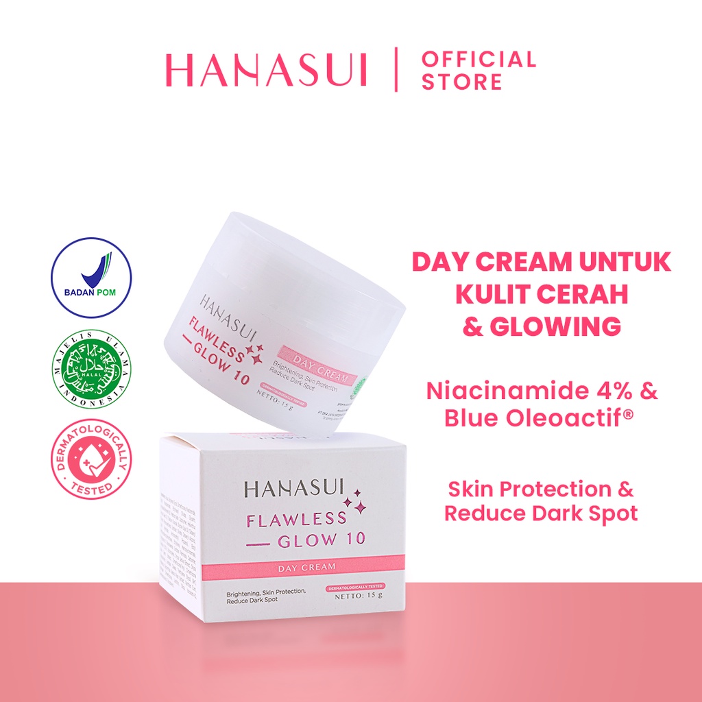 Jual Hanasui Flawless Glow Day Cream Shopee Indonesia