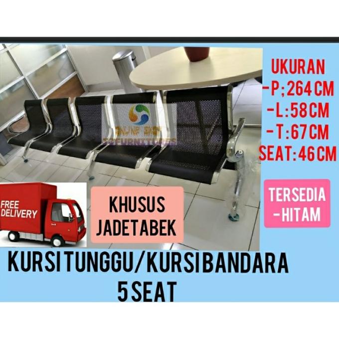 Jual Kursi Tunggu Kursi Bandara Kursi Terminal 5 Dudukan 5 Seat