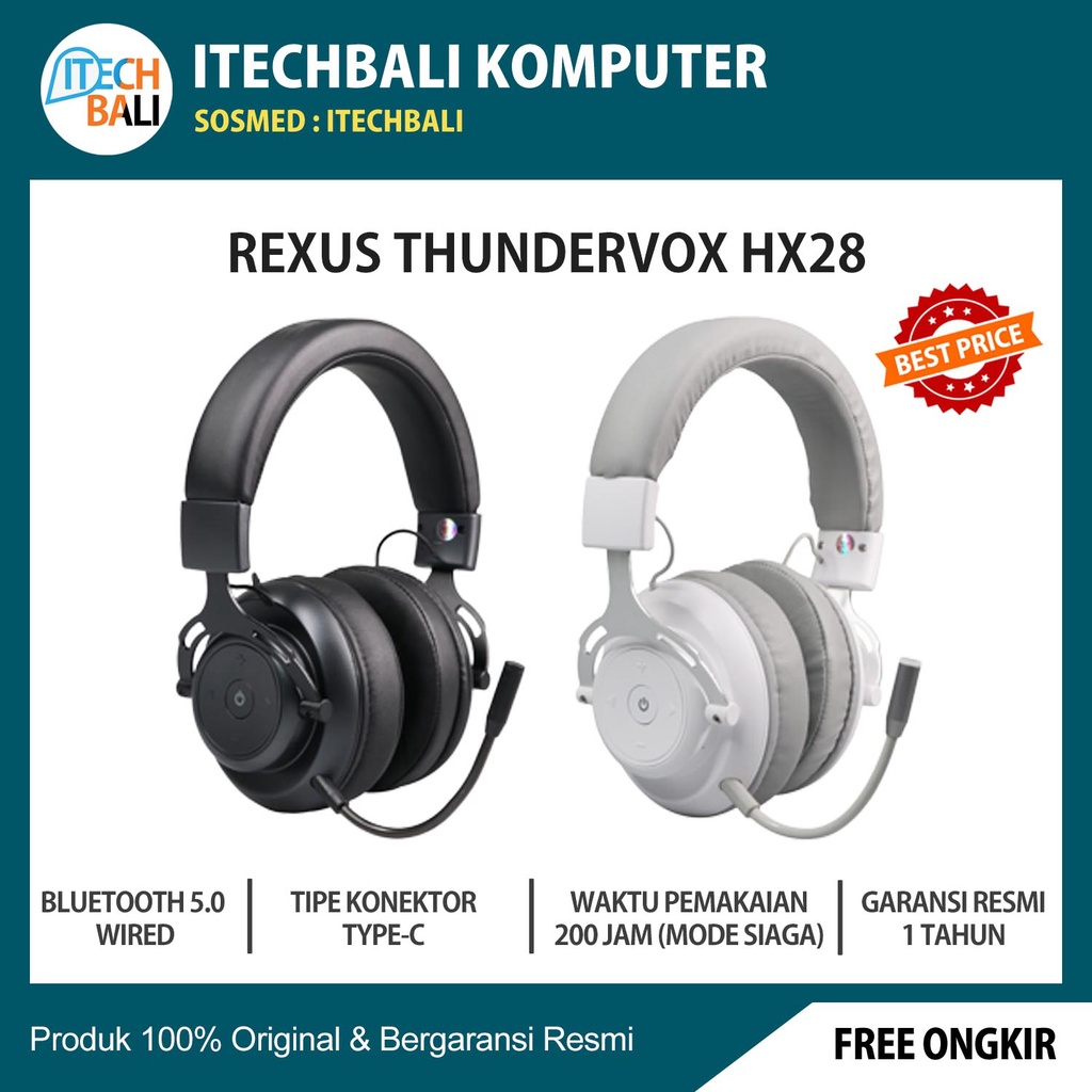 Jual Rexus Hx Thundervox Stream Wireless Gaming Headset Itechbali