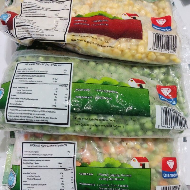 Jual Kernel Corn Green Peas Mix Vegetable Mix Veggies Sayur