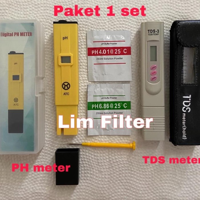 Jual PAKET PH METER TDS 3 METER HIDROPONIK ALAT TEST AIR Shopee