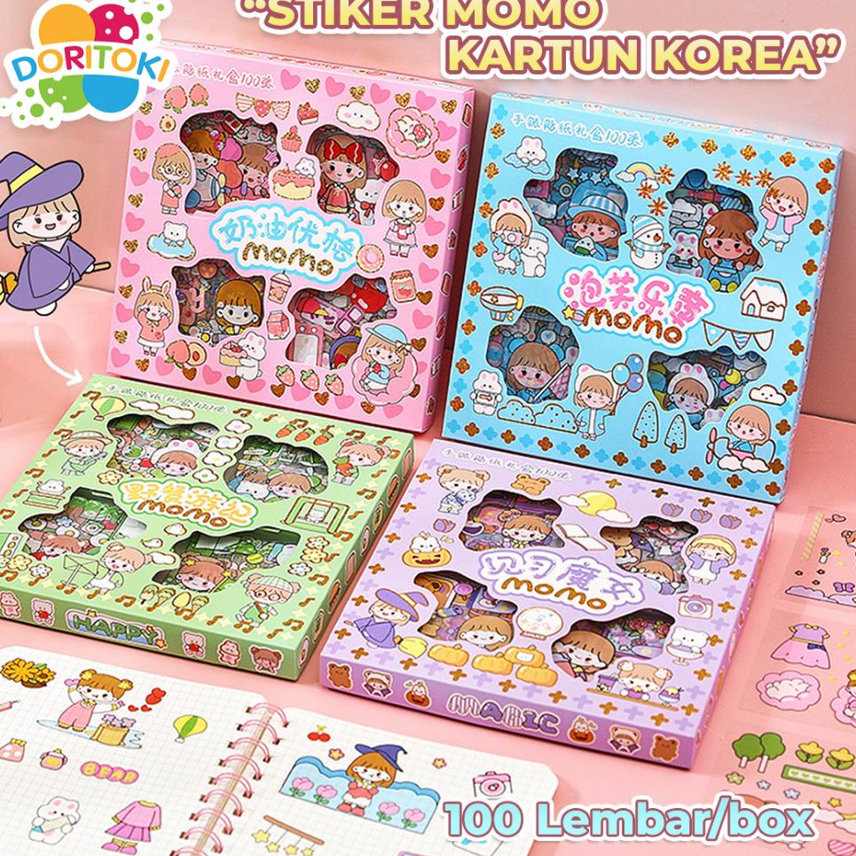 Jual NEW Doritoki 100 LEMBAR Sticker Momo Aesthetic 2D Kartun