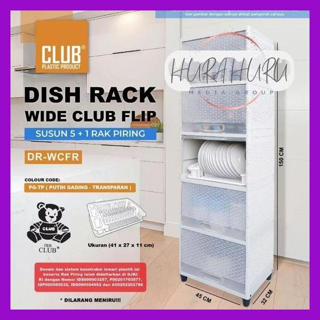 Jual Dr Wcfr Dish Rack Wide Club Flip Susun Dr Lemari Piring Rak