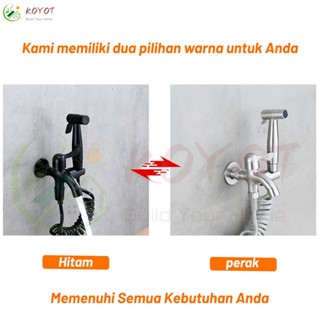 Jual KOYOT Kran Cabang SUS 304 Dan Jet Shower Toilet Hitam Matte 1 2