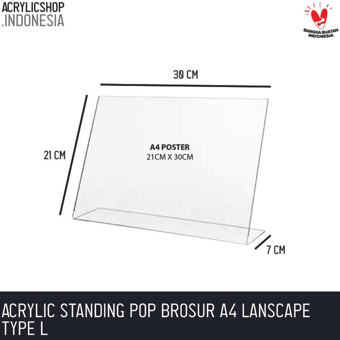 Jual Akrilik Tempat Brosur A Acrylic Tent Holder Lanscape A Typel