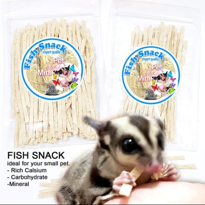 Jual FISH SNACK 100 Gram Makanan Sugar Glider Snack Sugarglider Hamster