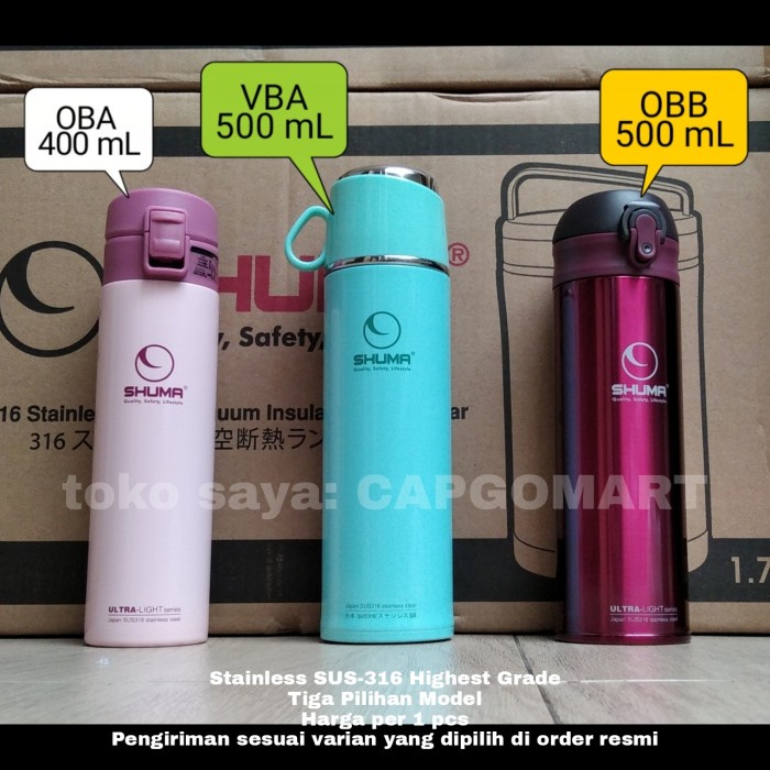 Jual Botol Air Panas Shuma Ml Termos Stainless Steel Sus