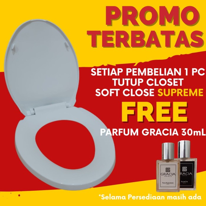 Jual Supreme Soft Close Tutup Closet Toilet Duduk Model Toto Tebal