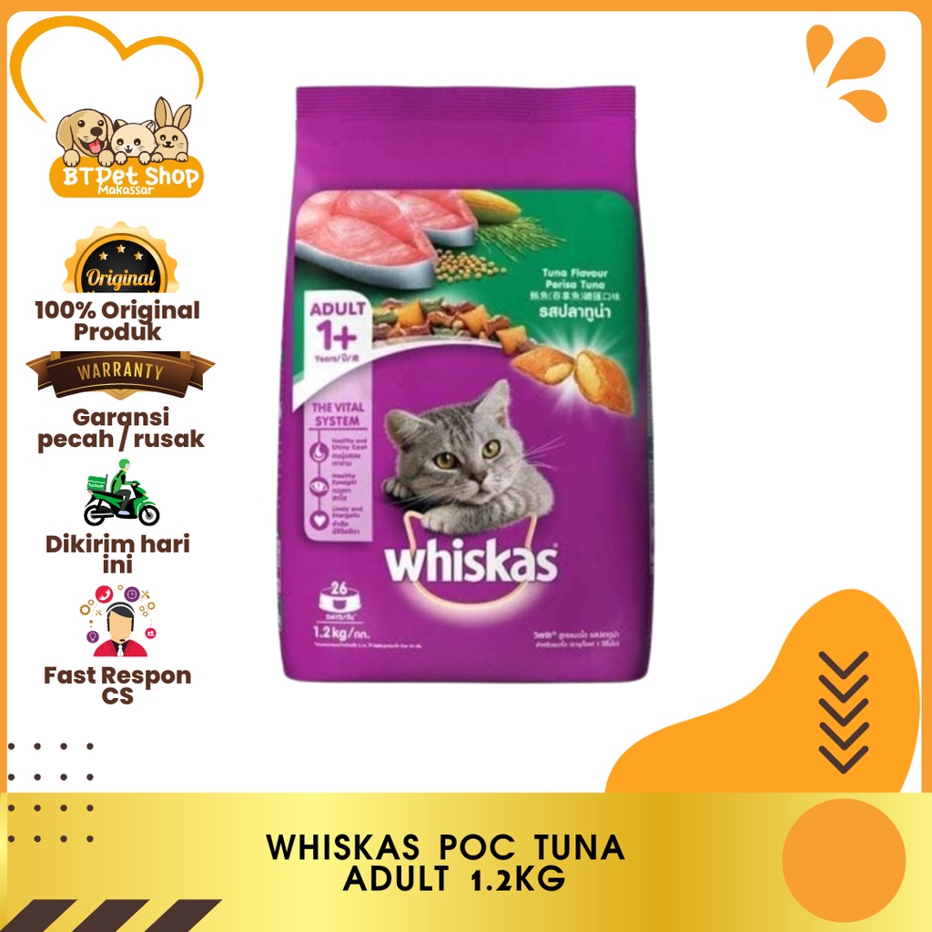 Jual Makanan Kucing Kering Dry Food WHISKAS POC TUNA MAKANAN KERING