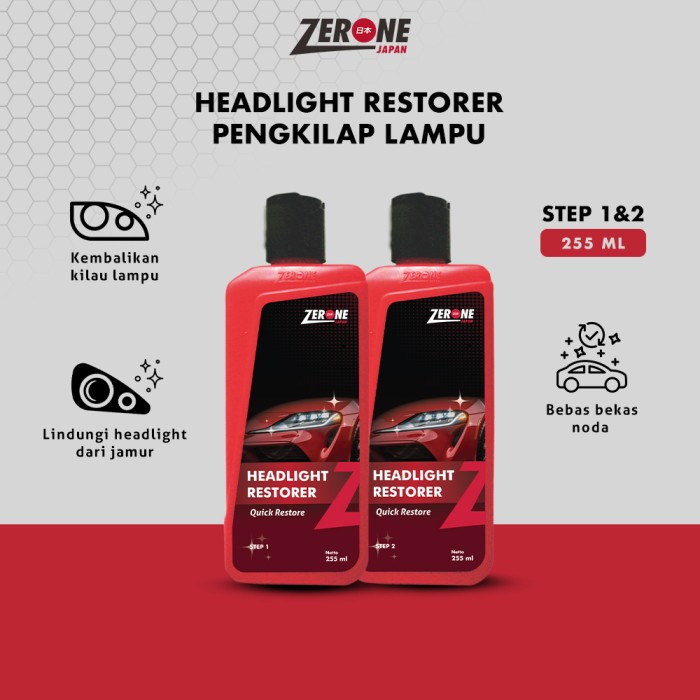 Jual Zerone Headlight Restorer Pengkilap Lampu Mobil Shopee Indonesia