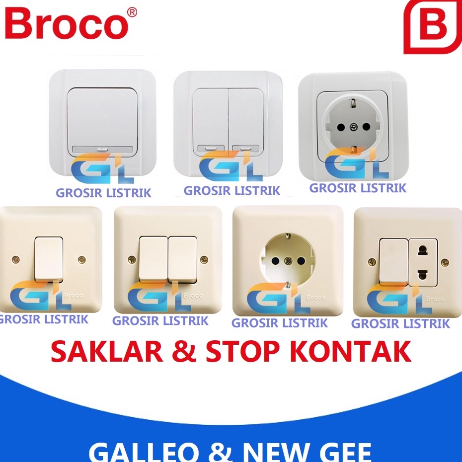 Jual Terkini Broco Saklar Engkel Seri Dan Stop Kontak Tanam Sakelar