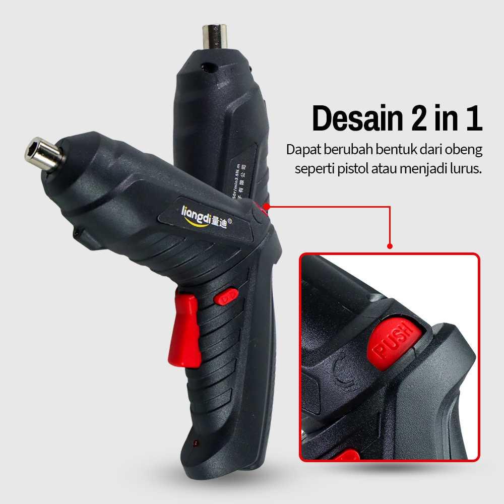 Jual Liangdi Obeng Listrik Cordless Screwdriver Q029 Shopee Indonesia