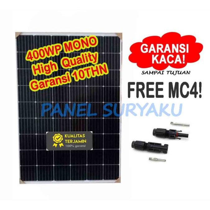 Jual Solar Panel Panel Surya 400wp Mono ORI Cell PERC FREE MC4 Shopee