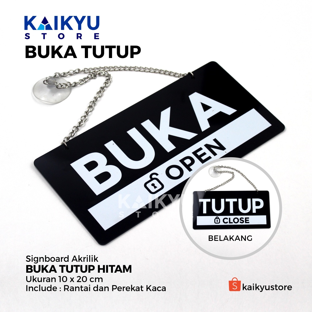 Jual Open Sign Board Aklirik Open Close Signage Acrilic Papan Petunjuk