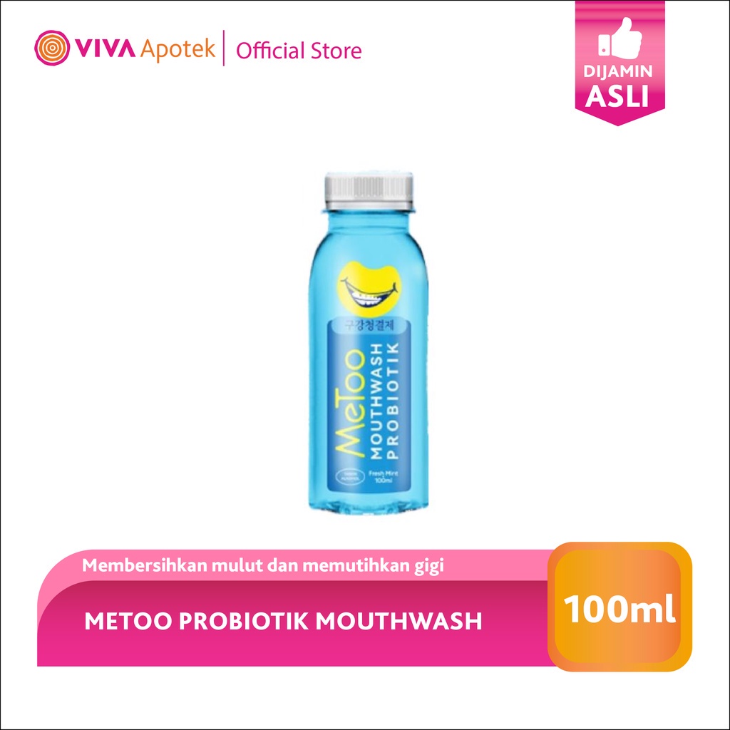 Jual MeToo Probiotik Mouthwash Membuat Nafas Segar 100 Ml Shopee