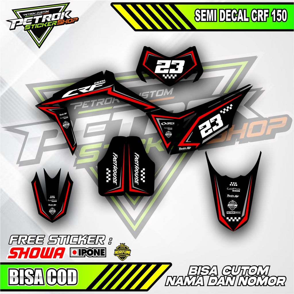 Jual Striping Sticker List Semi Decal Honda Crf L Striping Decal