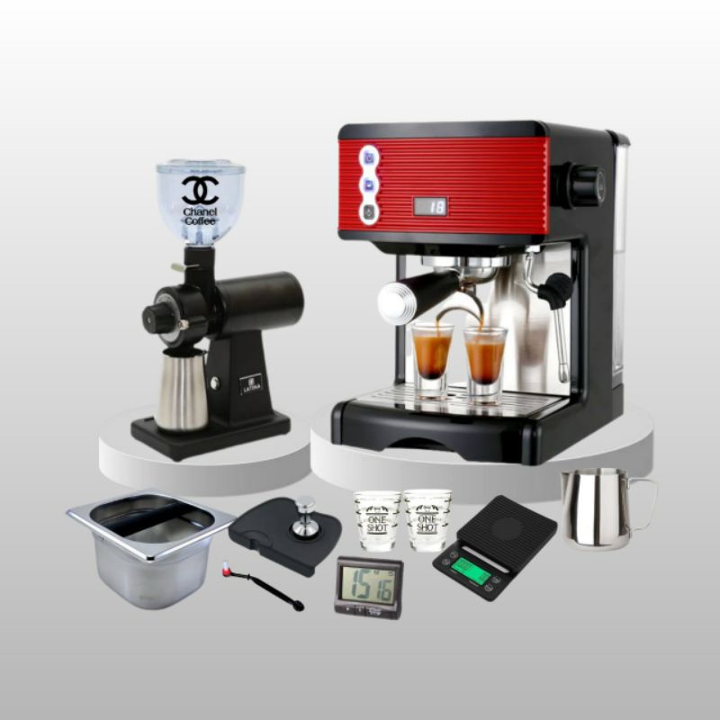 Jual Paket Mesin Coffee Espresso GS 01 Grinder Latina T60 Libra 2