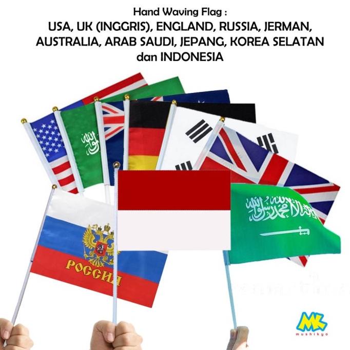 Jual Bendera Tangan Negara Country Hand Flags Shopee Indonesia