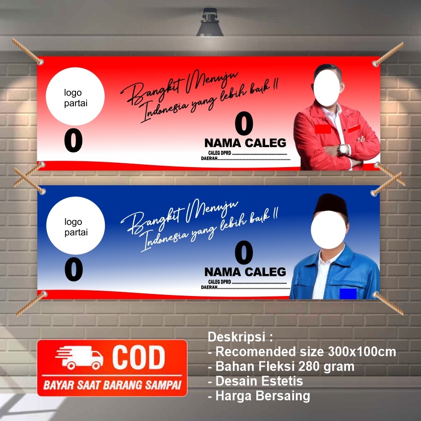 Jual SPANDUK BANNER KAMPANYE CALEG PILKADA CAPRES DLL Bisa Bayar COD