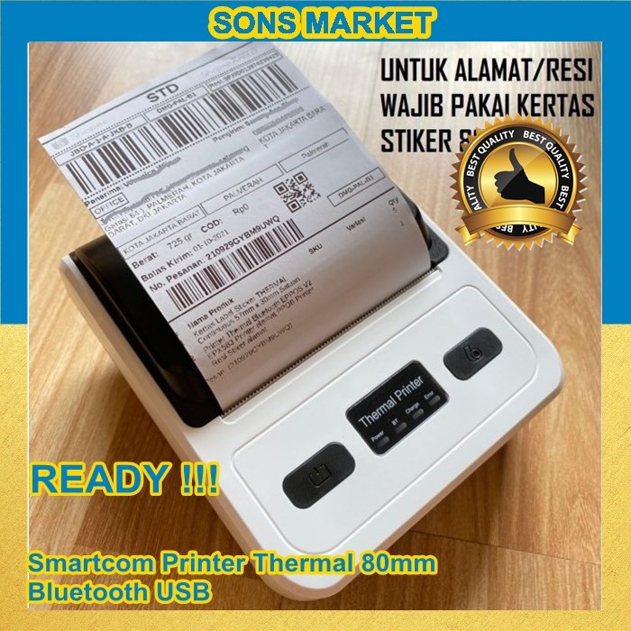 Jual Smartcom Printer Thermal Mm Bluetooth Usb Printer Resi Struk