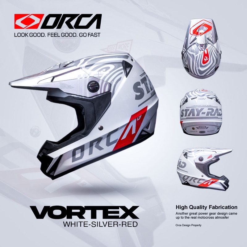 Jual HELM RSV ORCA VORTEX SILVER WHITE GLOSSY Shopee Indonesia