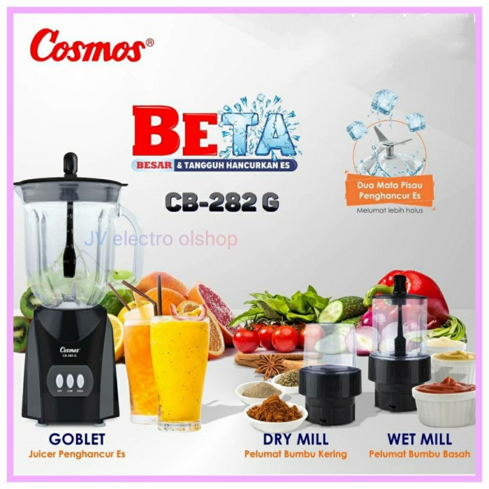 Jual Belender COSMOS CB 282 G COSMOS Blender Kaca 3in1 Blender 2