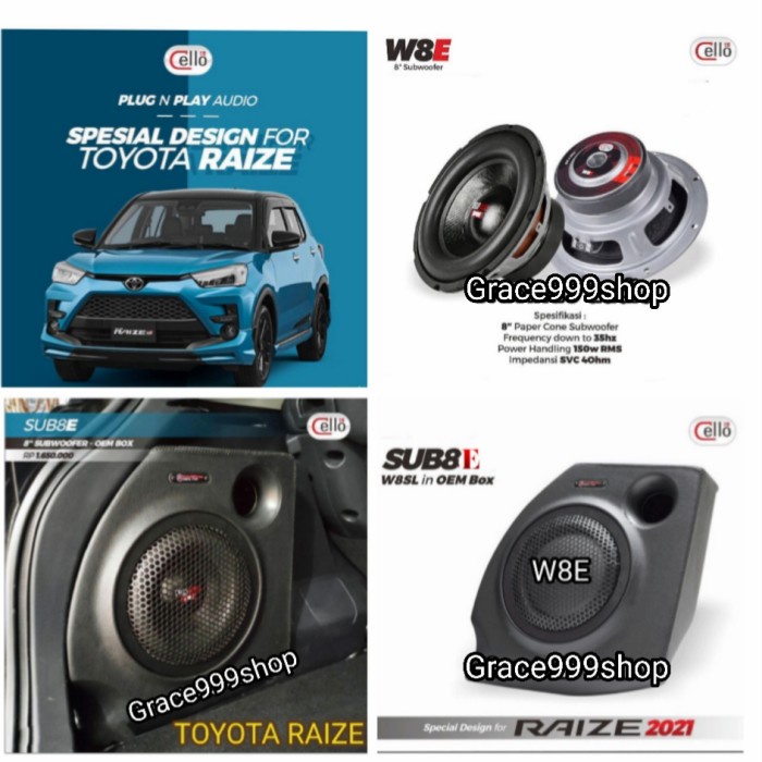 Jual Subwoofer Cello W E Pasive Box Pnp Oem Toyota Raize Daihatsu Rocky