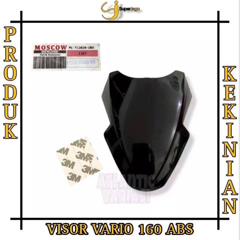 Jual Visor Windshield Vario 160 ABS CBS Sporty Tinggi Hitam Smoke