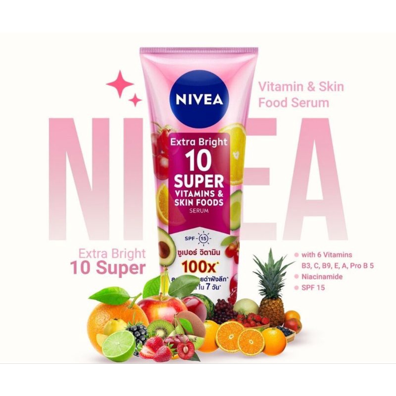 Jual Nivea Extra Bright Super Vitamin Skin Foods Serum Shopee