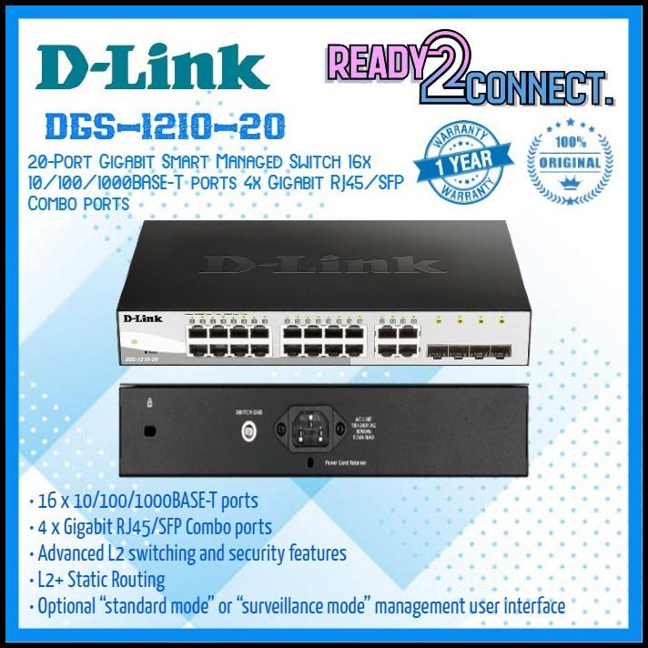 Jual Dlink DGS 1210 20 20 Port Layer 2 Smart Managed Gigabit Switch