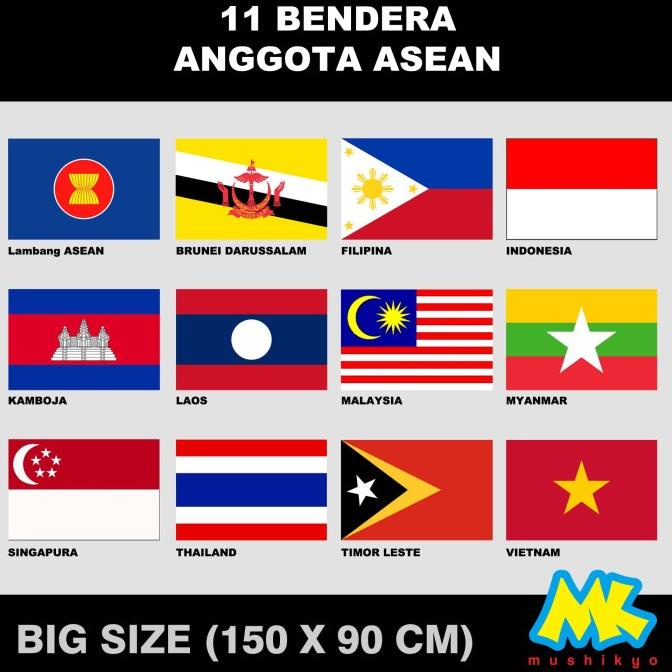 Jual Bendera Negara Asean Filipina Malaysia Singapura Thailand Shopee