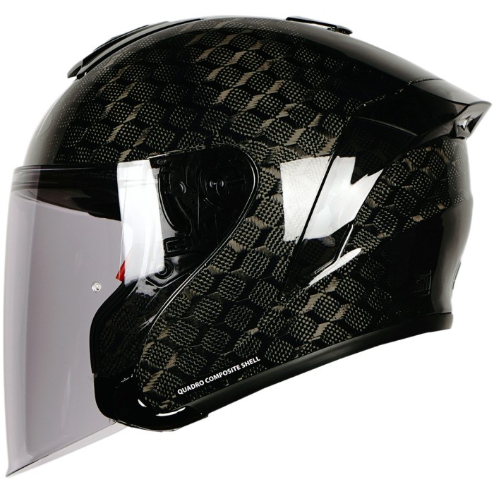 Jual Njs Kairoz Carbon Quadro Helm Half Face Shopee Indonesia